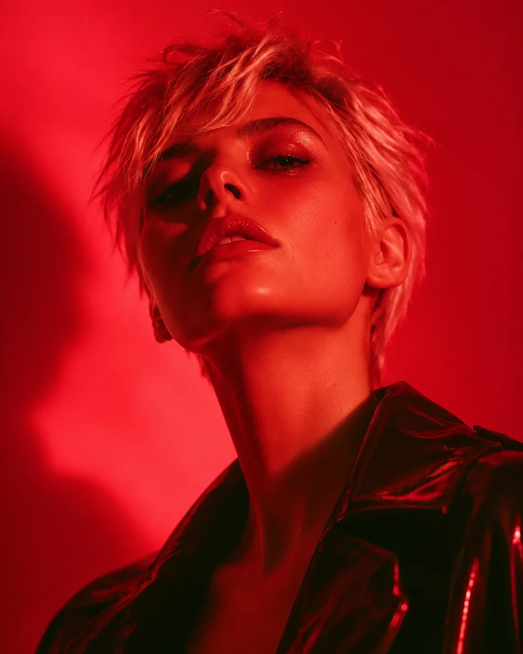 Nadia Cruz, marketing lead at Arcwise, in red light